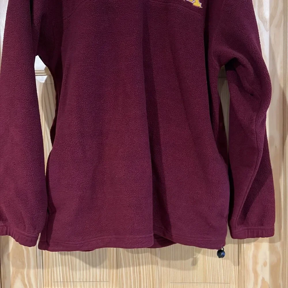 Minnesota Gophers UofM Sweatshirt 1/4 Zip Champion Zip Pocket Mens L Embroidered